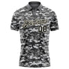 Custom Camo Black-Cream Performance Salute To Service Golf Polo Shirt