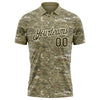 Custom Camo Olive-Cream Performance Salute To Service Golf Polo Shirt