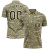 Custom Camo Olive-Cream Performance Salute To Service Golf Polo Shirt