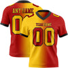 Custom Red Yellow-Black Mesh Authentic Gradient Fashion Football Jersey