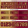 Custom Maroon Old Gold-Black Mesh Authentic Gradient Fashion Football Jersey