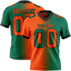 Custom Kelly Green Orange-Black Mesh Authentic Gradient Fashion Football Jersey