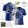 Custom Royal Gray-Black Mesh Authentic Gradient Fashion Football Jersey