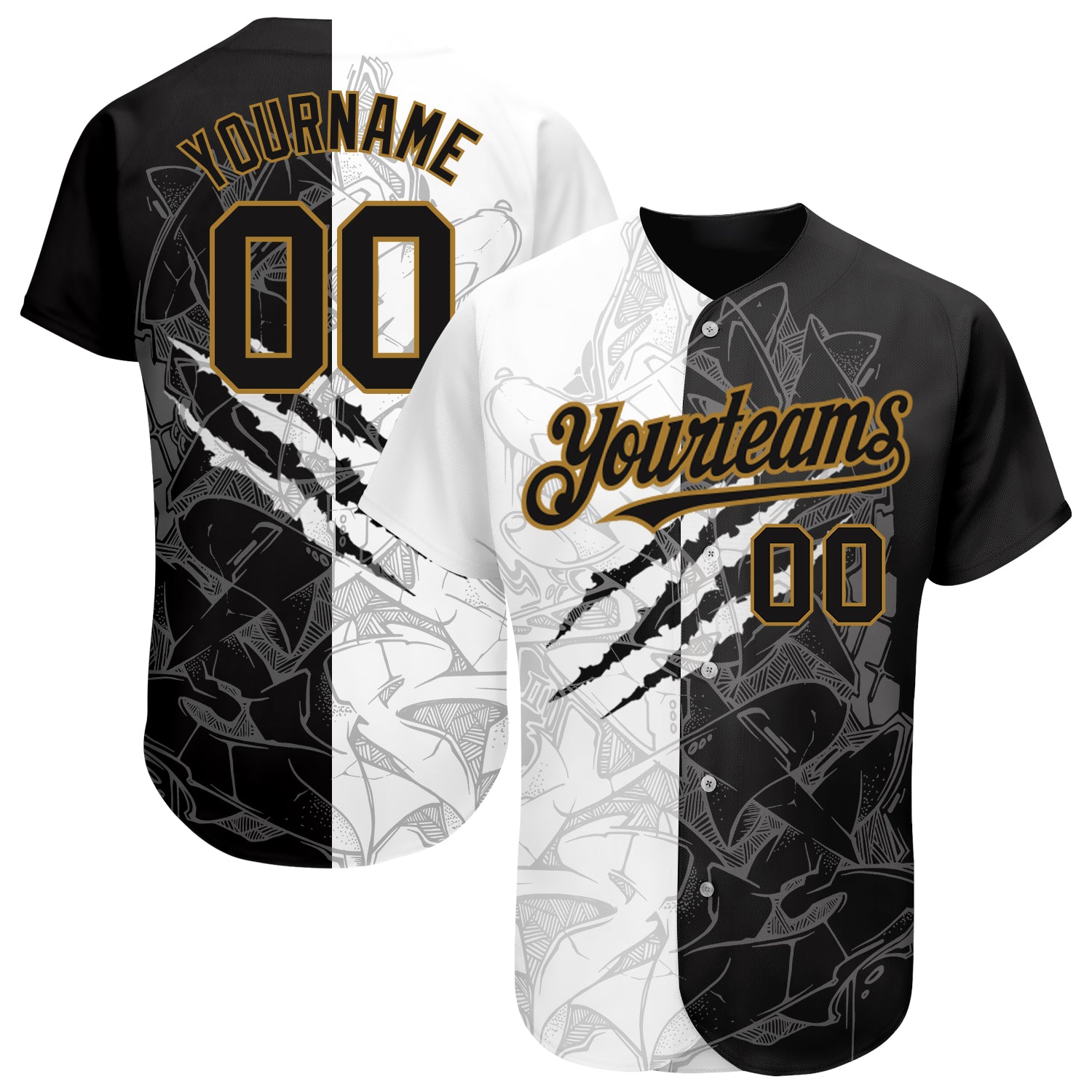Custom Red Red-Gold 3D Pattern Design Flame Authentic Baseball Jersey  Clearance – FanCustom