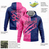 Custom Stitched Graffiti Pattern Pink Royal-Black 3D Scratch Sports Pullover Sweatshirt Hoodie