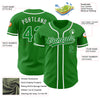 Custom Grass Green White Authentic Baseball Jersey