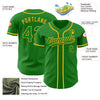 Custom Grass Green Gold Authentic Baseball Jersey