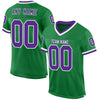 Custom Grass Green Purple-White Mesh Authentic Throwback Football Jersey