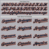 Custom Gray Black Powder Blue-Orange Mesh Authentic Throwback Baseball Jersey