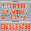 Custom Gray Orange-White Mesh Authentic Throwback Football Jersey