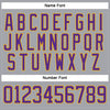 Custom Gray Purple-Gold Hockey Lace Neck Jersey