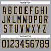 Custom Gray Navy-Gold Hockey Lace Neck Jersey