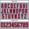 Custom Gray Red-Royal Hockey Lace Neck Jersey