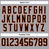 Custom Gray Black-Orange Hockey Lace Neck Jersey