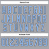 Custom Gray Light Blue-Steel Gray Hockey Lace Neck Jersey