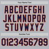 Custom Gray Navy-Orange Authentic Throwback Baseball Jersey