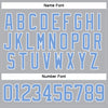 Custom Gray Light Blue-White Hockey Jersey