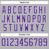 Custom Gray Purple-White Hockey Jersey