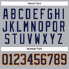 Custom Gray Navy Gold-Orange Hockey Jersey