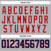 Custom Gray Navy-Red Hockey Jersey