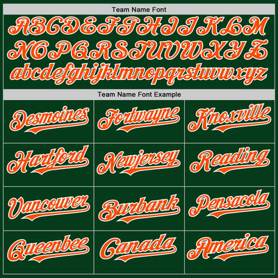 Custom Green Orange-White Mesh Authentic Throwback Baseball Jersey