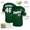 Custom Green White-Gray Mesh Authentic Throwback Baseball Jersey