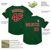 Custom Green Red-White Mesh Authentic Throwback Baseball Jersey