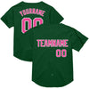 Custom Green Pink-White Mesh Authentic Throwback Baseball Jersey