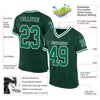 Custom Green Kelly Green-White Mesh Authentic Throwback Football Jersey