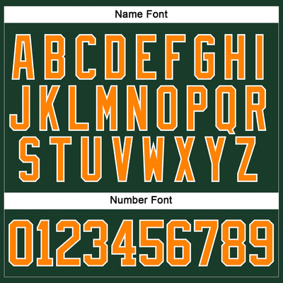 Custom Green Bay Orange-White Hockey Lace Neck Jersey