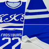 Custom Royal White Hockey Jersey