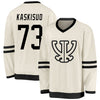 Custom Cream Black Hockey Jersey