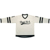 Custom Cream Black Damon Darling Strugglin Wid It Slogan BUB Hockey Jersey