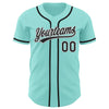 Custom Ice Blue Black-White Authentic Baseball Jersey