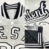 Custom White Black Merry Christmas Animals In Winter 3D Bomber Full-Snap Varsity Letterman Jacket