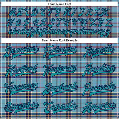 Custom Shadow Blue Teal Navy-Gray Classic Western Plaid 3D Pattern Design Bomber Full-Snap Varsity Letterman Jacket