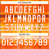 Custom Orange White Check Board 3D Pattern Design Bomber Full-Snap Varsity Letterman Jacket