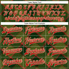 Custom Green Red-Cream Check Board 3D Pattern Design Bomber Full-Snap Varsity Letterman Jacket