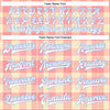 Custom Medium Pink White-Light Blue Classic Western Plaid 3D Pattern Design Bomber Full-Snap Varsity Letterman Jacket