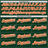 Custom Green Orange-White Bomber Full-Snap Varsity Letterman Two Tone Hoodie Jacket