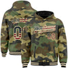 Custom Camo Black-Cream 3D Bomber Full-Snap Varsity Letterman Salute To Service Hoodie Jacket (Copy)