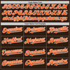 Custom Brown Orange-White Bomber Full-Snap Varsity Letterman Hoodie Jacket