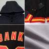 Custom Gray Red-Black Bomber Full-Snap Varsity Letterman Hoodie Jacket