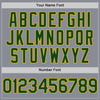 Custom Gray Green-Gold Bomber Full-Snap Varsity Letterman Hoodie Jacket