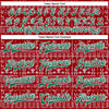 Custom Red Kelly Green-White Christmas 3D Bomber Full-Snap Varsity Letterman Jacket