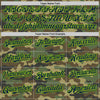 Custom Camo Navy-Neon Green Bomber Full-Snap Varsity Letterman Salute To Service Hoodie Jacket