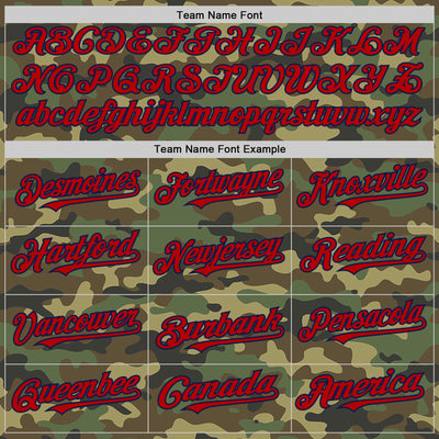 Custom Camo Red-Navy Bomber Full-Snap Varsity Letterman Salute To Service Hoodie Jacket