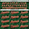 Custom Green Red-Cream Christmas 3D Bomber Full-Snap Varsity Letterman Jacket