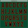 Custom Kelly Green Black-Orange Bomber Varsity Letterman Zipper Jacket