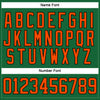 Custom Kelly Green Orange-Black Hockey Lace Neck Jersey